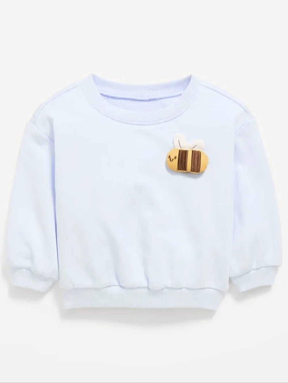 Old Navy 3D Bee Graphic Crew Neck Sweatshirt Blue 3 - 6 M